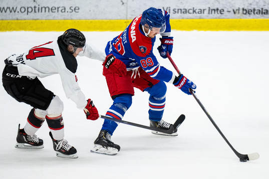 Malmö Redhawks Carl-Johan Lerby och Oskarshamns Patrik