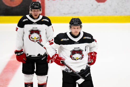 Malmö Redhawks Marcus Sylvegård och Carl Söderberg