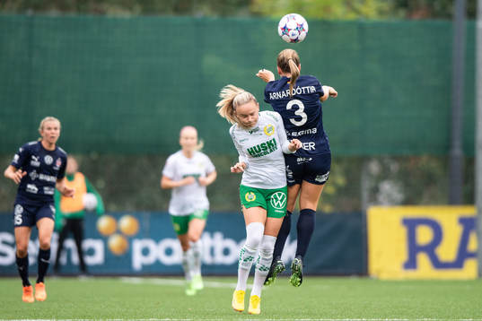 Hammarbys Matilda Vinberg och FC Rosengårds Gudrun