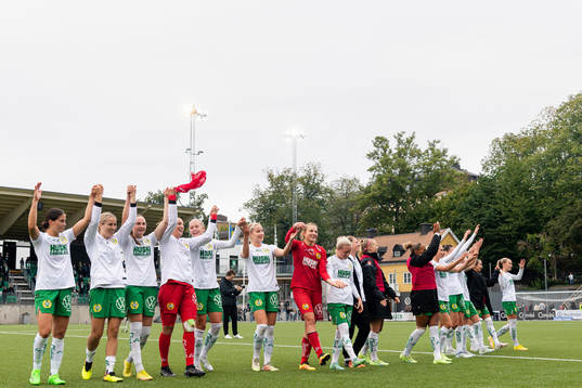 Hammarbys spelare jublar