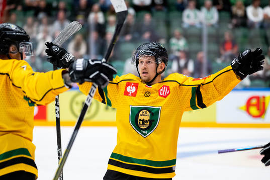 Christian Blomqvist of Katowice celebrates the 2-1 goal