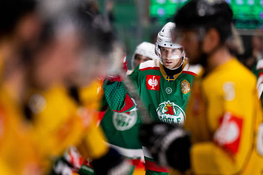 Adam Tambellini of Rögle celebrates his 3-1 goal