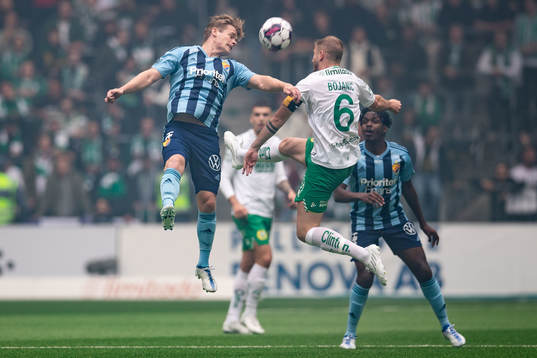 Djurgårdens Rasmus Schuller och Hammarbys Darijan Bojanic
