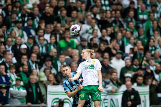 Djurgårdens Haris Radetinac och Hammarbys Gustav Ludwigson
