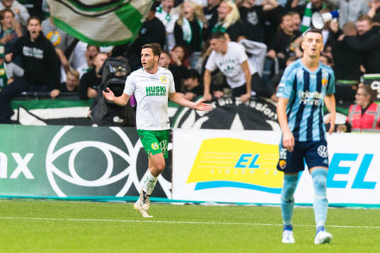Hammarbys Jeppe Andersen reagerar