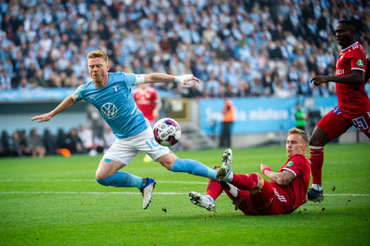 Malmö FFs Anders Christiansen och IFK Norrköpings Marco