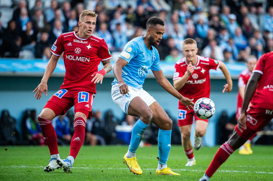 Malmö FFs Isaac Kiese Thelin och IFK Norrköpings Marco