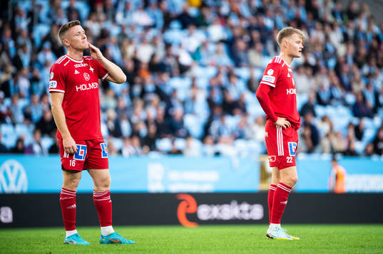 IFK Norrköpings Viktor Agardius och Andri Lucas Gudjohnsen
