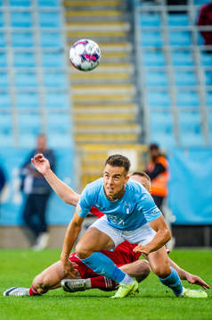 Jonas Knudsen och IFK Norrköpings Jacob Ortmark