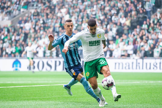 Djurgårdens Haris Radetinac och Hammarbys Edvin Kurtulus