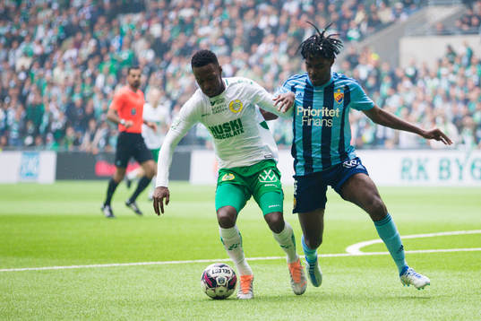 Hammarbys Abdelrahman Saidi och Djurgårdens Joel Asoro