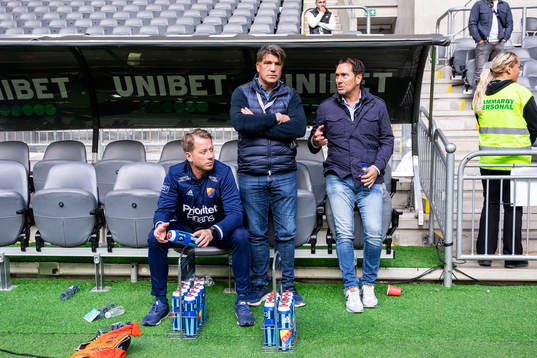Djurgårdens sportchef Bosse Andersson och Peter Kisfaludy