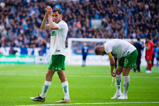 Hammarbys Jeppe Andersen och Veton Berisha deppar