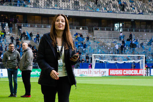 Hammarbys team manager Atena Gerontidou