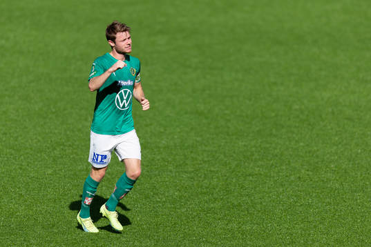 Jönköpings Södras Daniel Ljung jublar