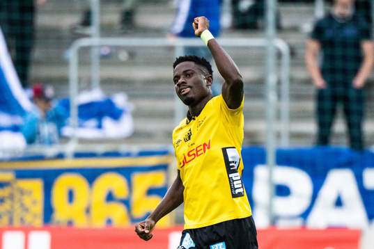 Elfsborgs Michael Baidoo jublar