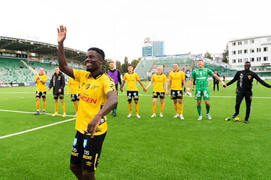 Elfsborgs Michael Baidoo jublar