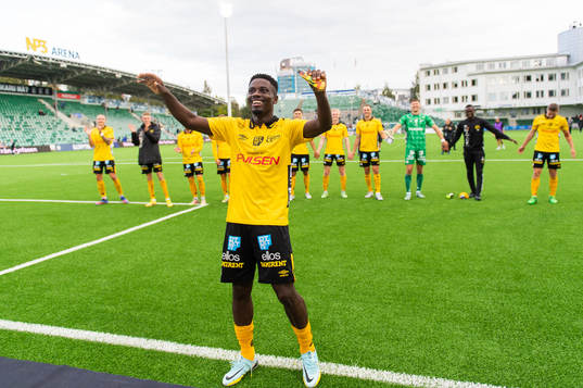 Elfsborgs Michael Baidoo jublar