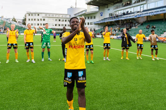 Elfsborgs Michael Baidoo jublar
