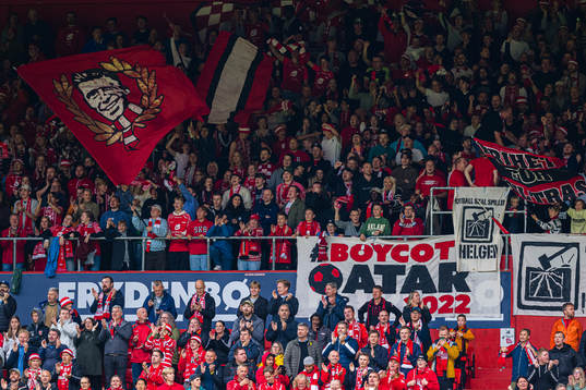 Spectators in the stands