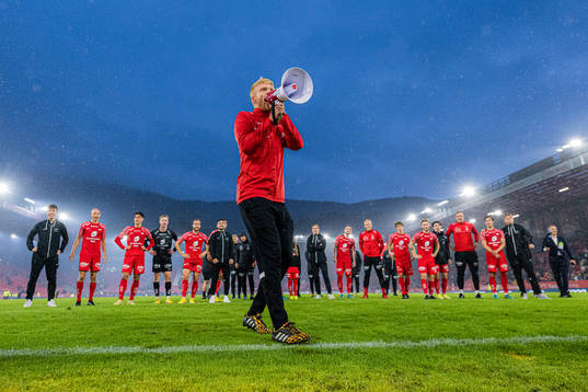 Sivert Heltne Nilsen of Brann celebrates