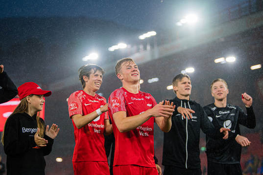 Niklas Jensen Wassberg and Aune Selland Heggebø of Brann