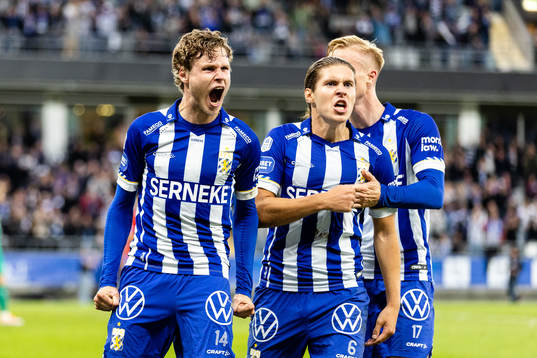 IFK Göteborgs Gustaf Norlin jublar