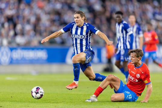IFK Göteborgs Eman Markovic och Helsingborgs Wilhelm Loeper