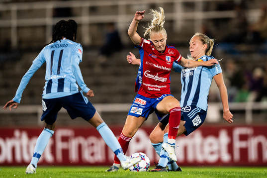 Vittsjös Jutta Rantala och Djurgårdens Linda Maserame