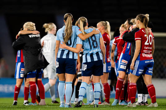 Djurgårdens Lova Lundin och Alice Bergström deppar