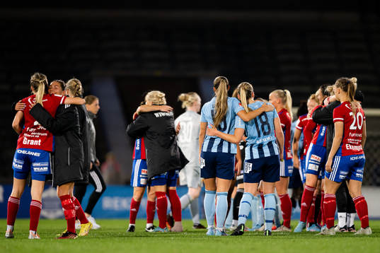 Djurgårdens Lova Lundin och Alice Bergström deppar