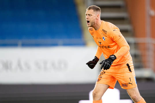 Halmstads målvakt Malkolm Nilsson Säfqvist