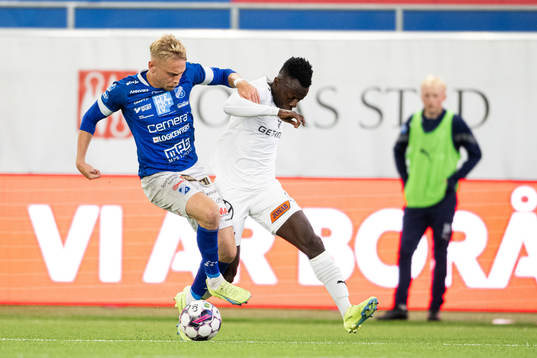 Norrbys Johan Brannefalk och Halmstads Thomas Boakye