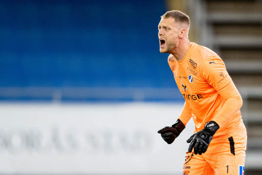 Halmstads målvakt Malkolm Nilsson Säfqvist