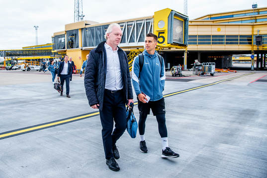 Pontus Hansson and Jonas Knudsen of Malmö FF