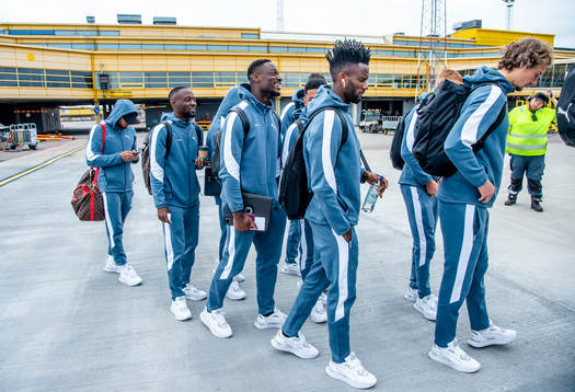 Mohamed Buya Turay, goalkeeper Ismael Diawara and Emmanuel