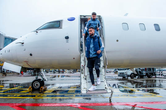 Isaac Kiese Thelin and Moustafa Zeidan of Malmö FF