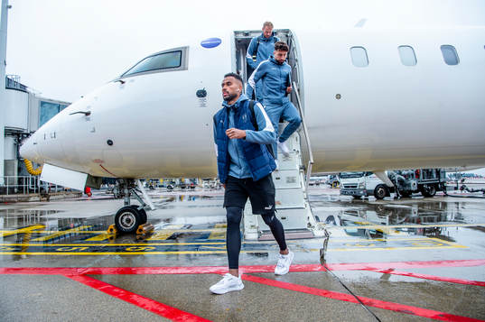 Isaac Kiese Thelin and Moustafa Zeidan of Malmö FF