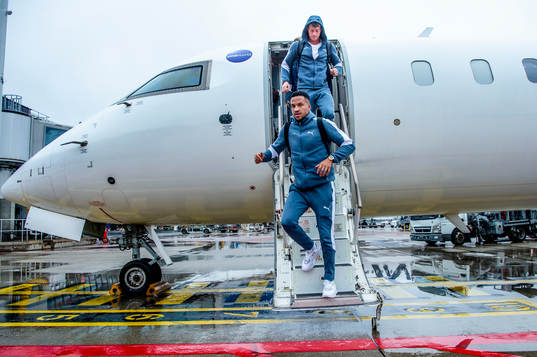 Martin Olsson and goalkeeper Viktor Andersson of Malmö FF