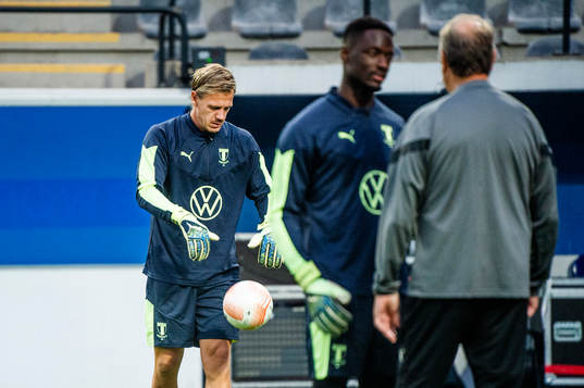 Goalkeeper Johan Dahlin, goalkeeper Ismael Diawara and head