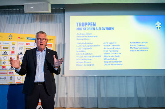 Head coach Janne Andersson of the Swedish national football