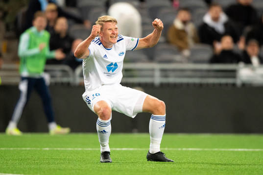 Kristian Eriksen of Molde celebrates