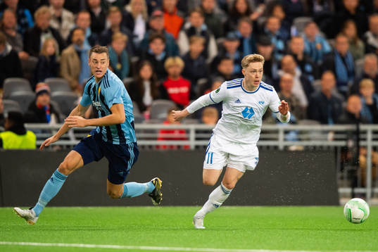 Jesper Löfgren of Djurgården and Ola Brynhildsen of Molde
