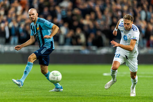 Marcus Danielson of Djurgården and Magnus Grødem of Molde