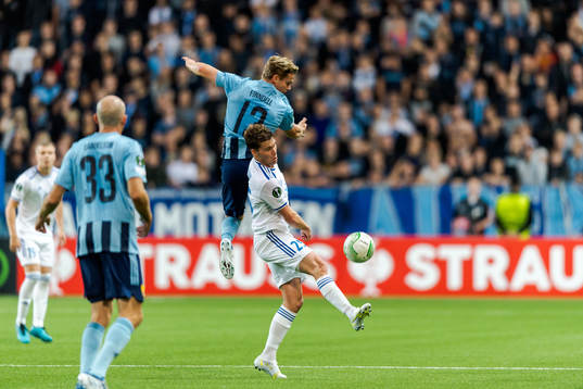Hampus Finndell of Djurgården and Emil Breivik of Molde