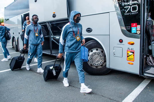 Goalkeeper Ismael Diawara and Sergio Pena of Malmö FF