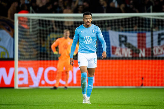 Martin Olsson of Malmö FF looks dejected