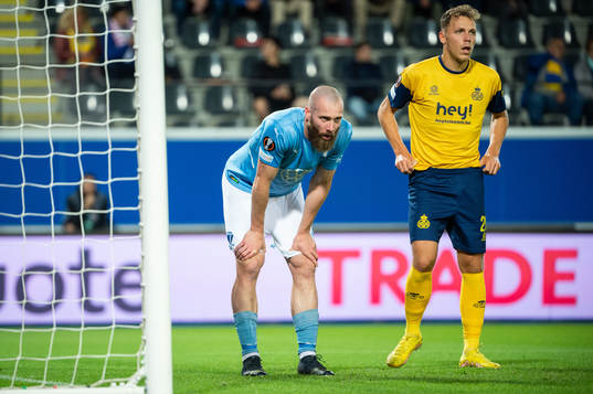 Jo Inge Berget of Malmö FF looks dejected