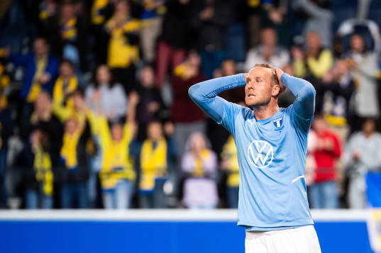 Ola Toivonen of Malmö looks dejected