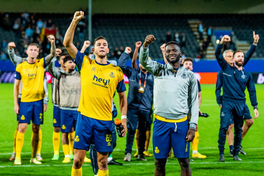 Ismaël Kandouss and Victor Boniface of Royale Union